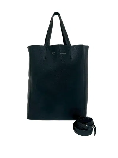 Pre-owned Celine 2015 Vertical Cabas Tote Satchel In Black