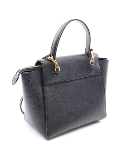 Pre-owned Celine 2015-2026 Nano Grained Calfskin Belt Bag Satchel In Black
