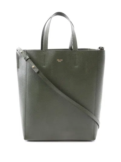 Pre-owned Celine 2015-2026 Small Grained Calfskin Vertical Cabas Satchel In Brown