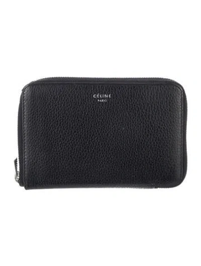 Pre-owned Celine 2016 Leather Wallet In Black