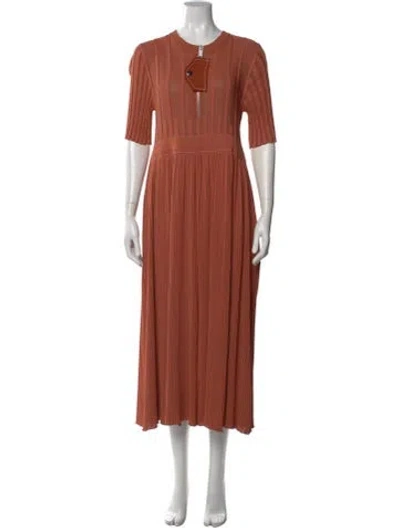 Pre-owned Celine 2016 Long Dress In Orange