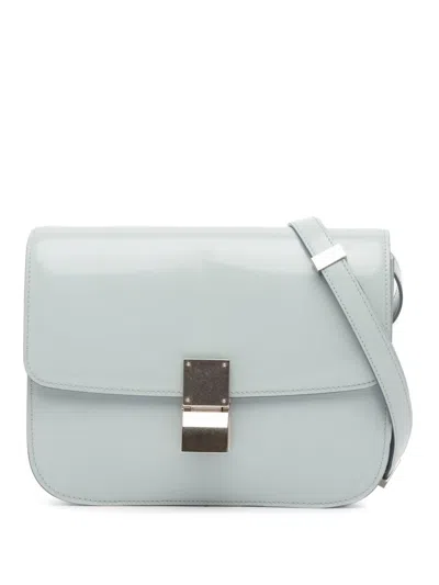 Pre-owned Celine 2016 Medium Classic Box Crossbody Bag In Blue