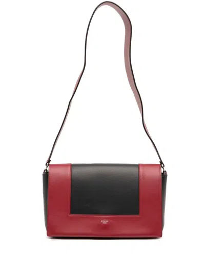 Pre-owned Celine 2016 Medium Shiny Smooth Calfskin Frame Shoulder Bag In Black
