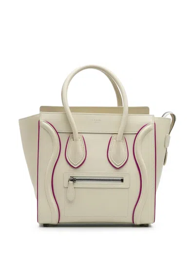 Pre-owned Celine 2016 Micro Smooth Calfskin Luggage Tote Bag