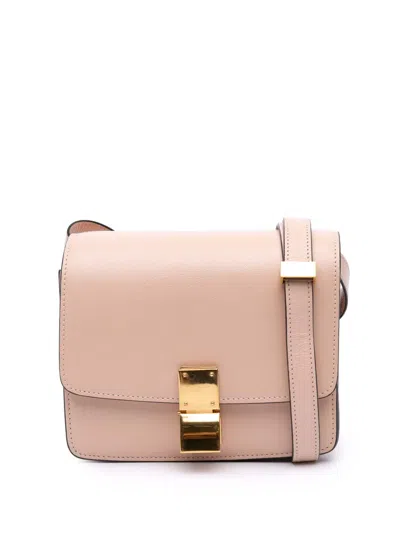 Pre-owned Celine 2016 Small Liege Calfskin Classic Box Crossbody Bag In Pink