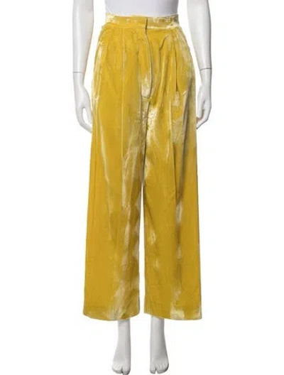 Pre-owned Celine 2016 Wide Leg Pants In Yellow