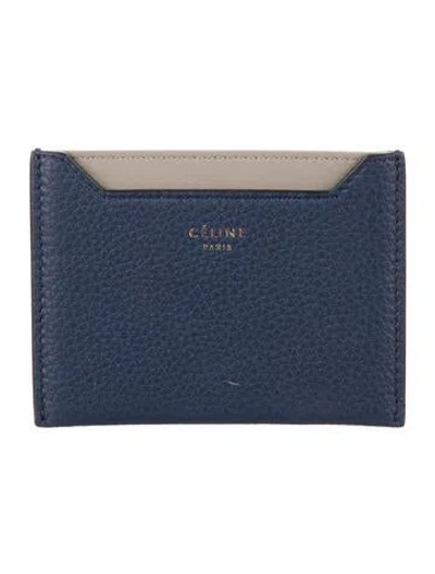 Pre-owned Celine 2017 Card Holder Card Holder In Blue