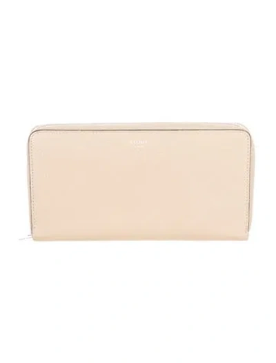Pre-owned Celine 2017 Leather Continental Wallet In Neutrals