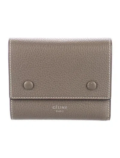 Pre-owned Celine 2017 Leather Wallet In Neutral