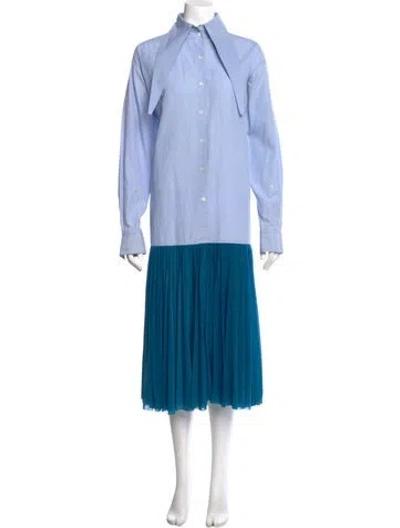 Pre-owned Celine 2017 Long Dress In Blue