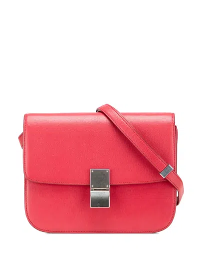 Pre-owned Celine 2017 Medium Calfskin Classic Box Crossbody Bag