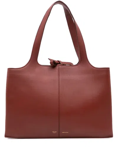 Pre-owned Celine 2017 Medium Calfskin Trifold Tote Bag
