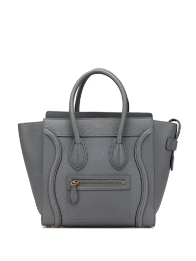 Pre-owned Celine 2017 Micro Calfskin Luggage Tote Handbag