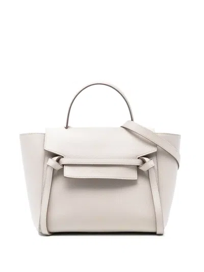 Pre-owned Celine 2017 Micro Grained Calfskin Belt Bag Satchel In Brown