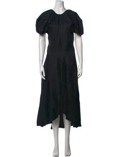 Pre-owned Celine 2017 Midi Length Dress In Black