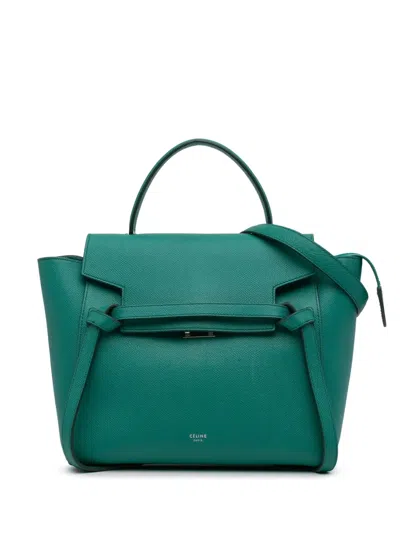 Pre-owned Celine 2017 Mini Grained Calfskin Belt Bag Satchel