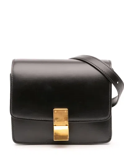 Pre-owned Celine 2017 Small Calfskin Classic Box Crossbody Bag In Black