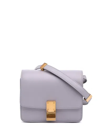 Pre-owned Celine 2017 Small Calfskin Classic Box Crossbody Bag In Purple