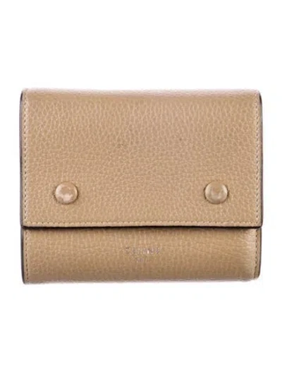 Pre-owned Celine 2017 Small Folded Multifunctional Wallet Wallet In Neutral