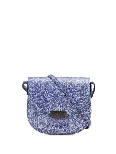Pre-owned Celine 2017 Small Goatskin Trotteur Crossbody Bag In Blue