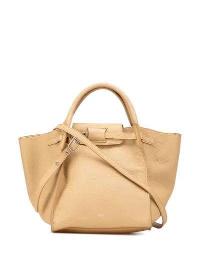 Pre-owned Celine 2017 Small Leather Big Bag Satchel In Brown