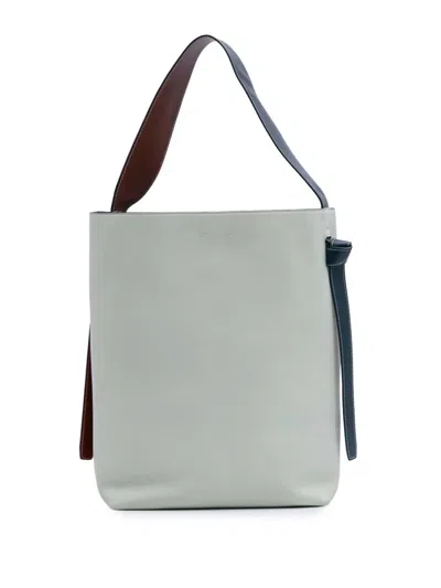 Pre-owned Celine 2017 Small Shiny Smooth Calfskin Twisted Cabas Tote Bag In Green