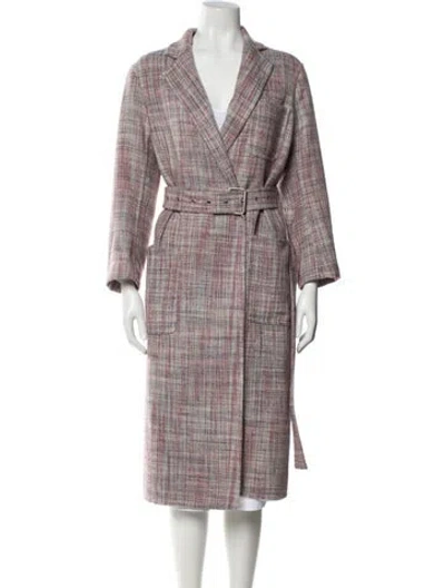 Pre-owned Celine 2017 Wool Trench Coat In Multi