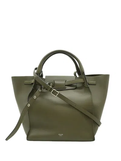 Pre-owned Celine 2017-2026 Small Smooth Calfskin Big Bag Satchel In Green