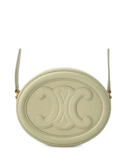 Pre-owned Celine 2018-2024 Small Calfskin Cuir Triomphe Oval Crossbody Bag