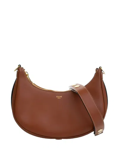 Pre-owned Celine 2018-2025 Medium Calfskin Ava Shoulder Bag In Brown