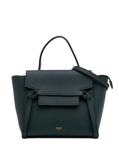 Pre-owned Celine 2018-2025 Nano Grained Calfskin Belt Bag Satchel