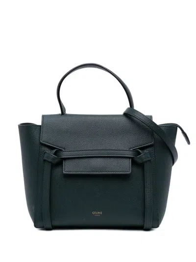 Pre-owned Celine 2018-2025 Nano Grained Calfskin Belt Bag Satchel