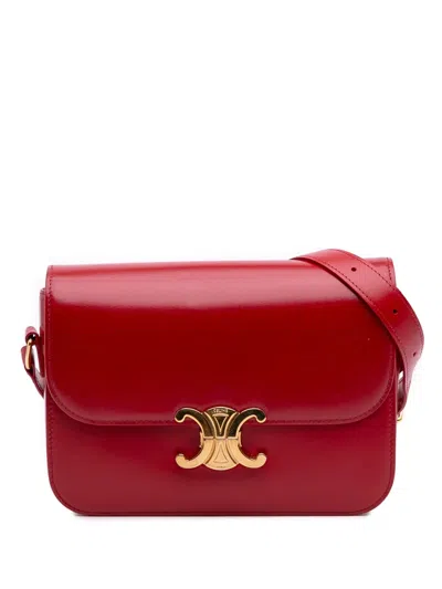 Pre-owned Celine 2018 Classique Shiny Calfskin Triomphe Crossbody Bag