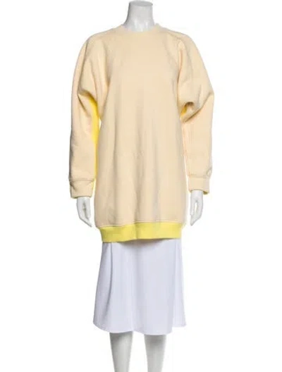 Pre-owned Celine 2018 Crew Neck Sweatshirt In Yellow