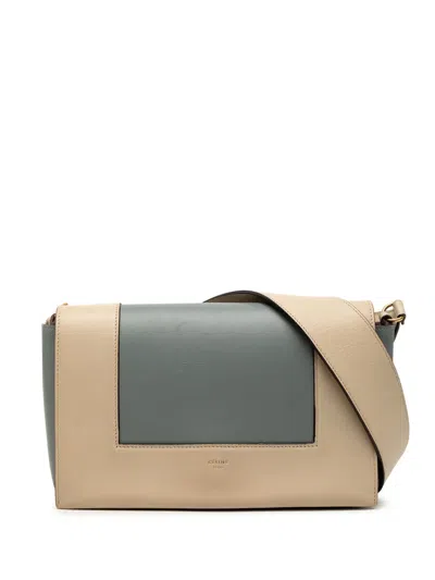 Pre-owned Celine 2018 Leather Frame Shoulder Bag In Blue
