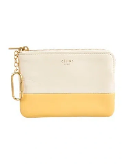 Pre-owned Celine 2018 Leather Wallet In Yellow