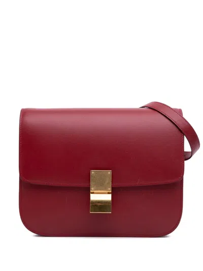 Pre-owned Celine 2018 Medium Calfskin Classic Box Crossbody Bag