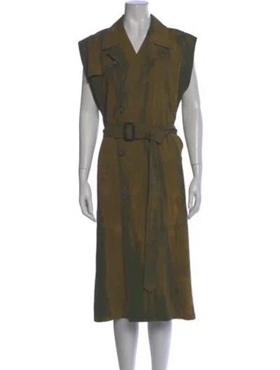 Pre-owned Celine 2018 Midi Length Dress In Green