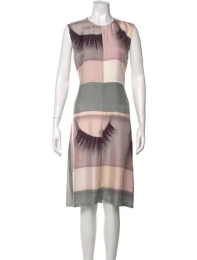 Pre-owned Celine 2018 Midi Length Dress In Neutral