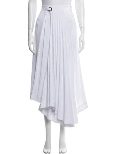 Pre-owned Celine 2018 Midi Length Skirt In White