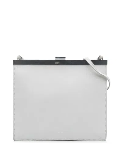 Pre-owned Celine 2018 Mini Leather Clasp Crossbody Bag In White