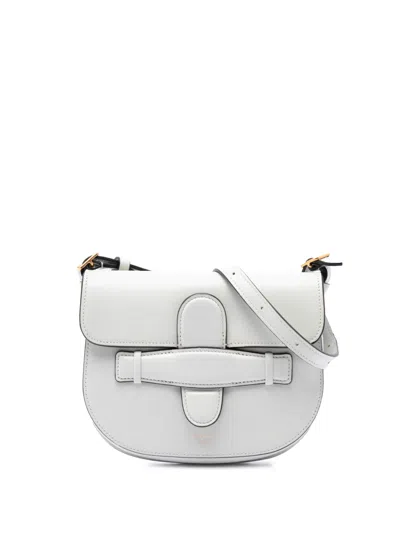Pre-owned Celine 2018 Mini Smooth Calfskin Symmetrical Convertible Bag Satchel In Grey