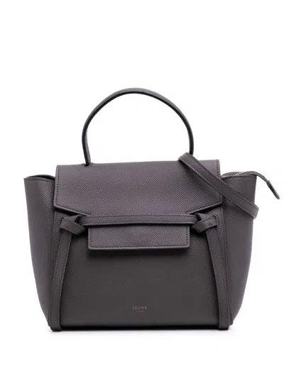 Pre-owned Celine 2018 Nano Grained Calfskin Belt Bag Satchel