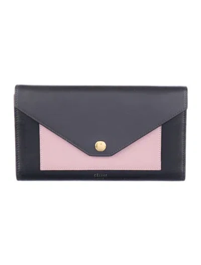 Pre-owned Celine 2018 Pocket Envelope Wallet In Black