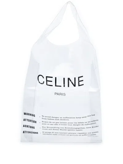 Pre-owned Celine 2018 Pvc Shopping Tote Bag In White