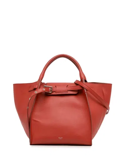 Pre-owned Celine 2018 Small Big Bag Satchel In Red