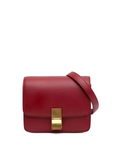 Pre-owned Celine 2018 Small Classic Box Crossbody Bag In Red