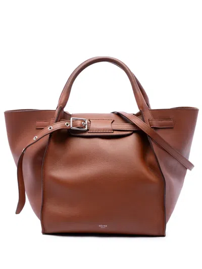 Pre-owned Celine 2018 Small Smooth Calfskin Big Bag Satchel In Brown