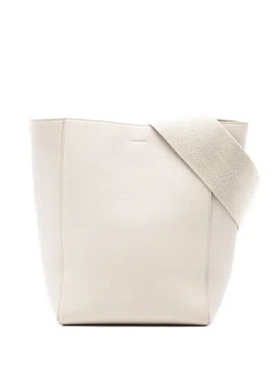 Pre-owned Celine 2018 Small Soft Grained Calfskin Seau Sangle Bucket Bag In Brown