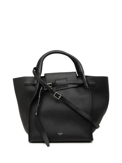 Pre-owned Celine 2018-2026 Small Supple Grained Calfskin Big Bag Satchel In Black